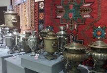В Шымкенте впервые открыли выставку раритетных самоваров Раритетные самовары