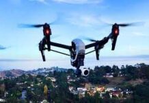 Полицейские запускают дроны, чтобы следить за нарушителями дрон