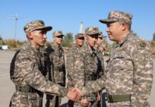 В Шымкент приехали солдаты из Атырау