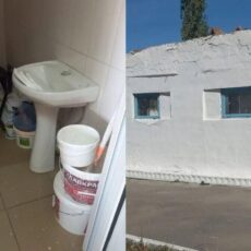 Урну с гербом установили в одной из сельских школ