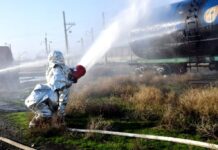 Масштабные противопожарные учения состоялись в Шымкенте Противопожарные учения