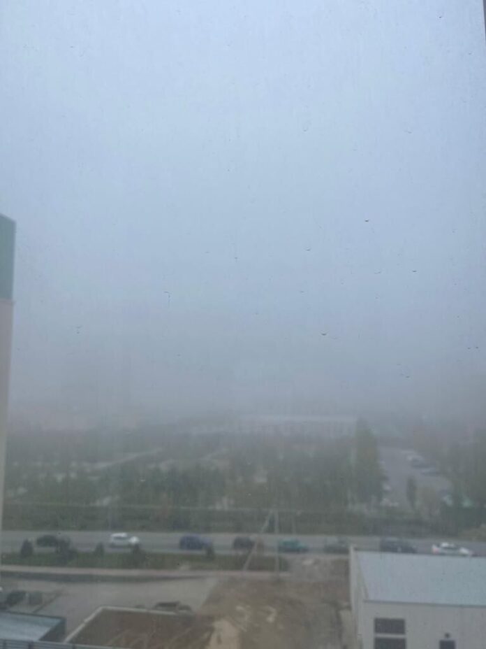 Туман в аэропорту г. Шымкент