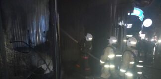 Пожар произошел в микрорайоне Север