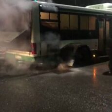 Пассажирский автобус горел в Шымкенте