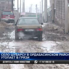 Село Шубарсу в Туркестанской области утопает в грязи