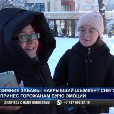 Снегопад вызвал бурю эмоций у жителей Шымкента