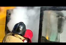 Автобус сгорел в южном мегаполисе