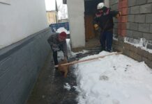 Собаку вытащили из уличного туалета в Шымкенте Спасатели помогают собаке