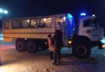 Рейсовый автобус с 34 пассажирами застрял в Шымкенте