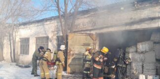 Цех по переработке хлопка горел в Шымкенте Пожар в цехе по переработке хлопка