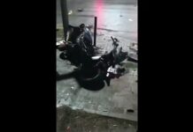 Не справился с управлением: Мотоциклист врезался в столб в Шымкенте (видео)