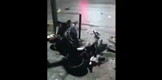 Не справился с управлением: Мотоциклист врезался в столб в Шымкенте (видео)