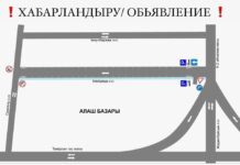 В Шымкенте участок дороги перед рынком сделают односторонним