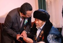102-летнего фронтовика чествовали в Туркестанской области