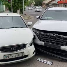 Пять автомобилей столкнулись в Шымкенте