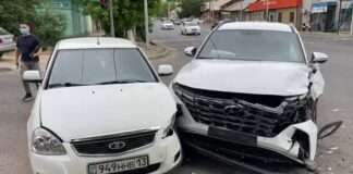 Пять автомобилей столкнулись в Шымкенте