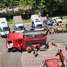 Пожарно-тактические учения прошли на территории общежития в Шымкенте