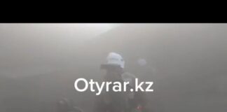 Крупный пожар произошел в Шымкенте