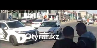 Два автомобиля столкнулись в Шымкенте