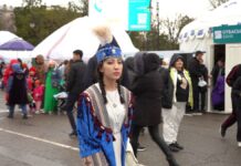 Этноаул из юрт установили на площади Аль-Фараби