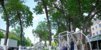 В Шымкенте открыли современный сквер на улице Желтоксан