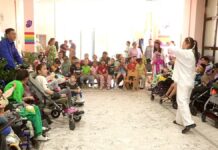 Праздник устроили детям из реабилитационного центра в Шымкенте