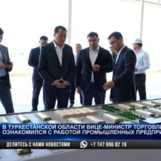 Вице-министр торговли побывал на предприятиях в Туркестанской области