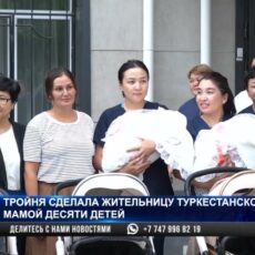 Тройня сделала жительницу Туркестанской области мамой десяти детей