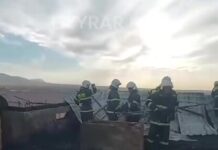 В Ленгере при пожаре в 5-этажном доме эвакуировали 50 человек