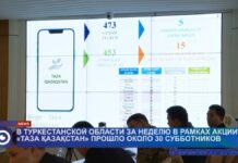 В Туркестанской области активно действует программа «Таза Қазақстан»