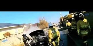 Шымкентские пожарные оперативно ликвидировали возгорание автомобиля