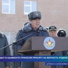 160 солдат в Шымкенте присягнули на верность Родине