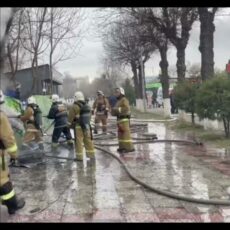 В парке Шымкента сгорело популярное кафе быстрого питания