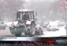 В Шымкенте выпала месячная норма снега