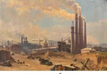 Выставка картин Григория Пономаренко пройдет в Шымкенте Картина художника Г. Пономаренко "Цементный завод"