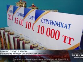 В Кентау состоялся турнир по дзюдо среди юношей