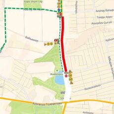 Движение на проспекте Байдибек би будет ограничено до 7 апреля Схема ограничения на движения на проспекте Байдибек би