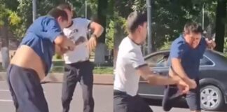 В Шымкенте водители устроили драку прямо на дороге В Шымкенте водители устроили драку прямо на дороге