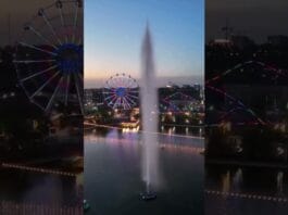 В Шымкенте заработал новый 80-метровый фонтан