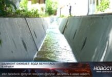 Шымкентцы не верят своим глазам: Вода вернулась в городские арыки Вода вернулась в городские арыки