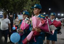 Участницы Парада Победы вернулись в Шымкент Участницы Парада Победы вернулись в Шымкент