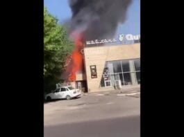 Пожар в чайхане Quvshin