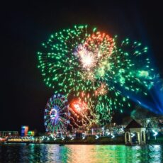 Туристический поток в Шымкент увеличился на 13% Озеро в парке Наурыз. Салют. Ночной Шымкент