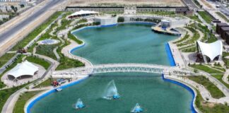 В преддверии детского праздника открыта новая зона отдыха с озером Туркестан пополнился еще одной зоной отдыха