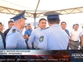 Встреча акима Шымкента в жителями мкр Асар-2