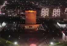 Потрясающее шоу дронов станет частью празднования Дня города Праздничная площадь Астана