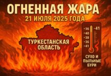 Пекло наступает: по всей области ожидается аномальная жара и пыльные бури Жара в Туркестанской области