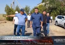 Власти усиливают меры по водоснабжению Шардары Водные объекты Шардары проинспектировал Нуралхан Кушеров