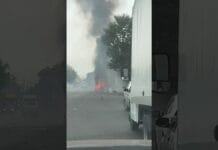 В Шымкенте загорелся легковой автомобиль — пострадал владелец