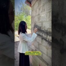 Совместная акция полиции и волонтёров против наркорекламы в Шымкенте